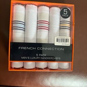 French Connection Men's Handkerchiefs - 5 Pack with Stripes